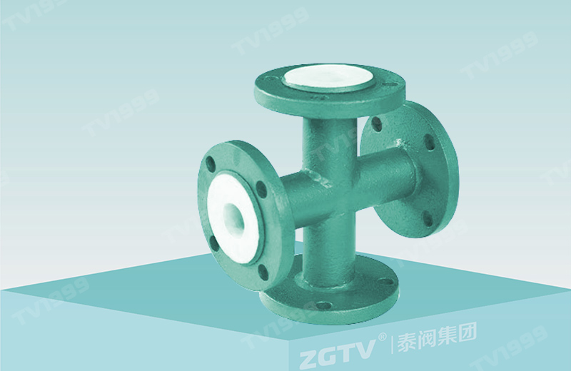 Fluorine lined four way