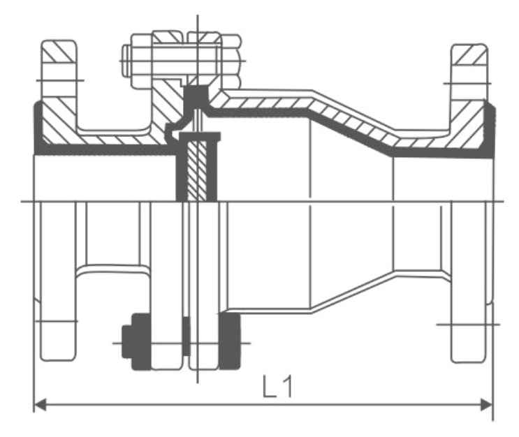 襯氟（fú）旋啟式止回閥H44F46(圖1)