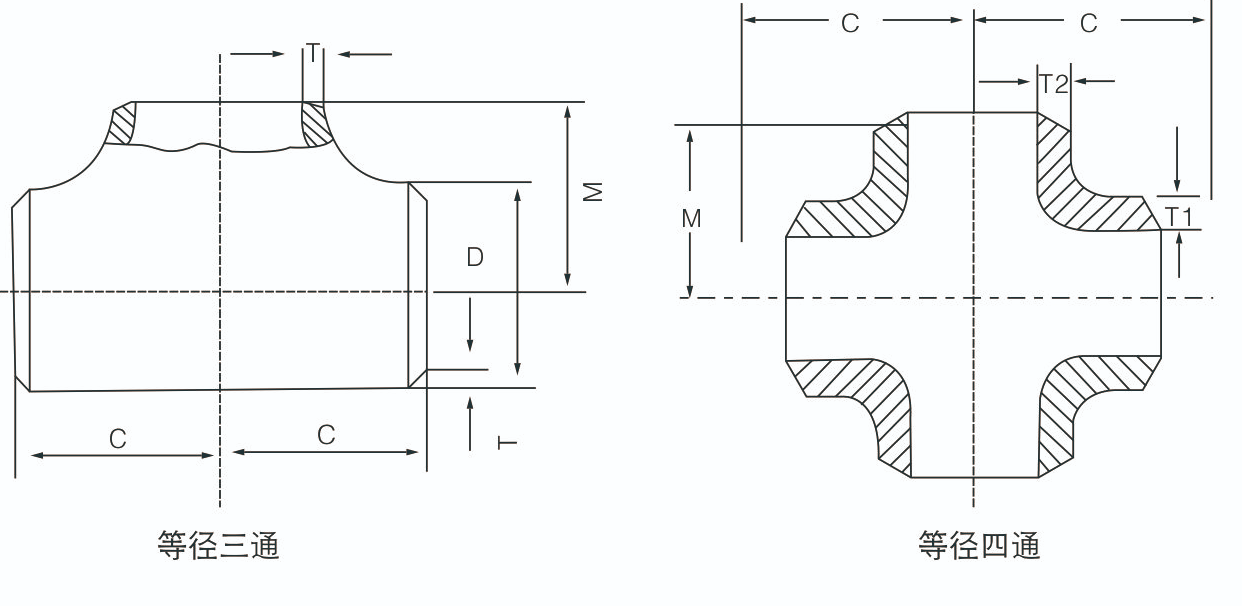 碳鋼變徑三通(圖1)